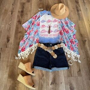 Raised On Dolly Upcycled Graphic Tee Size Small/Medium/Large/XL